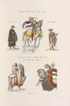 Costumes civils de la fin du XIVe. siècle. Heures de 1390. même manuscrit.