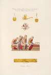 Costumes de femmes, vases et ornemens du IXe. siècle. Tirés de la bible de Charles II, dit le chauve.