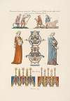 Costumes et ornemens extraits d’un psautier d’une bible des XIIe. et XIIIe siècle. Supplemt. des MS de la bibliothêque royale.