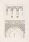 Détails des arcades de la nef intérieure de la cathédrale de Bayeaux.