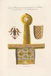 Épée de Charlemagne conservée autrefois à Nuremberg tirée de bel ouvrage sur les ornemens impériaux.