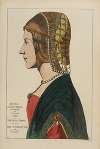 Béatrix D’Este-Sforza duchesse de Milan 1490. Tableau de Léonardo a la Bilbl[iothèque] Ambrosienne de Milan.
