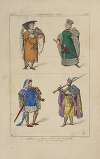 Comtes de Hollande et de Flandre. (Leti, teatro Belgico) XVe siècle, costumes seigneuriaux, hommes, Flandre.