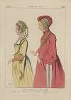 Dames nobles. 1510-1520. D’après une tapisserie du temps. Musée de Cluny. XVIe siècle, costumes civils, femmes, Flandre.