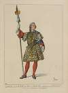 Garde de la porte du roi Louis XV, dite de la manche. D’après une gravure de Chevilet.