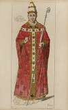 Le pape milieu du XIVe siècle tableau anonyme d’ecole Italienne dessin inédit.
