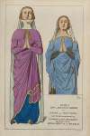 XIVe siècle. Cath[edrale] de Neuchatel-Bourgogne, et Jeanne de Montfaucon, comtesses de Neuchatel