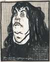 Caricature of a Man with Long Hair