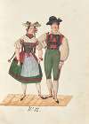 Costume designs for the ballet La Pastorella Svizzera Pl.12
