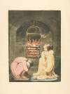 Woman and infant in front of fireplace
