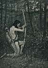Then upon one knee, uprising, Hiawatha aimed an arrow