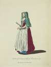 Habit of a citizen’s wife of Frascati in 1768. Bourgeoise de Frascati.