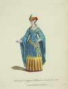 Habit of a countess of Holland and Zealand in 1200. Comtesse de Hollande et de Zelande.