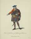 Habit of a gentleman in the highlands of Scotland in 1745. Gentilhomme des montagnes d’Ecosse.