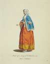 Habit of a lady in Holland in 1640. D’ame d’Holland.