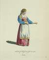 Habit of a Russian girl in 1764. Fille Russe.