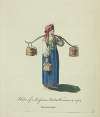 Habit of a Russian market woman in 1764. Matchande Russe.