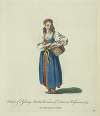 Habit of a young market woman of Octha in Russia in 1765. Jeune marchande d’Octha.