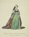 Habit of Jane Seymour queen to King Henry VIII in 1536. Jeanne Seymour femme du Roi Henry VIII.