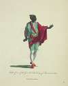 Habit of one of the guards to the king of Morocco in 1695. Garde du roi de Moroc.