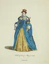 Habit of Queen Mary in 1554. La reine Marie.