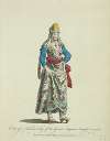 Habit of the Turkish lady of the grand seigniors seraglio, in 1568. Dame de condition Turque, dans le serail.