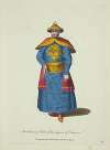 The ordinary habit of the emperor of China. L’Empereur de la Chine dans sa parure ordinaire.