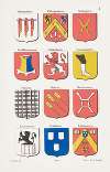 Illustration Page from ‘De ambachten en neringen van Brugge’ by Gailliard; The Coats of Arms of the Guilds Plate 4.