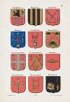 Illustration Page from ‘De ambachten en neringen van Brugge’ by Gailliard; The Coats of Arms of the Guilds Plate 6.