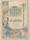 Design for a certificate, awarded by the city of Vienna for the most beautiful floral balcony decorations.