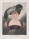 Portrait of Susanna Lunden, wearing wide-brimmed hat with feathers