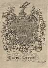 Coat of Arms with David Greene inscribed below