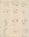 Plate 3; six eyes, three Ears, two Profiles, and a mouth