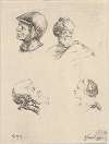 Plate 8; four small heads