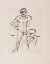 Standing Male Nude with Glasses