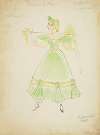 Pirates of Penzance: Daughter #6. Green dress with yellow sleeves, and hem