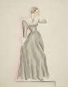 High Tor: Grey puritan dress with white collar, cuffs, and shoulders