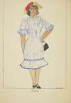 Run Little Chillun: Belle. White dress with blue stripes