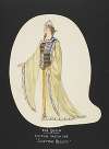 Sleeping Beauty: The Queen. Gold robe with blue and gold coat of arms.Pearl studded gold crown