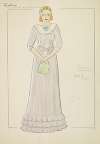 Cricket on the Hearth: Bertha grey floor length dress with doll