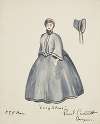 Lucy Stone: Blue grey dress with crinoline