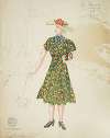 Mr. Dooley, Jr.: Miss Mooney. Green dress with orange and yellow spots