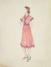 Mr. Dooley, Jr.: Mrs. Anders. Pink dress with red and blue lines