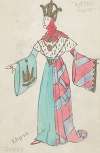 Mother Goose Goes to Town: Queen blue and red dress, red wimple, gold crown