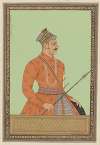 Portret van Raja Bhao Sing Rajput, die vizier van Aurangzeb is geweest