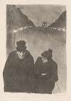 Man and woman on the street at night