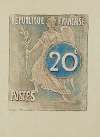 Esquisses de timbres pour un concours – 20 centimes