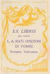 Ex libris van L.A. Rati Opizzoni di Torre