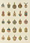 Society emblems. Past officers’ jewels