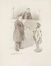 A boy stands before an unfriendly judge and police officer.